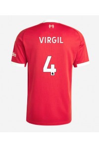 Liverpool Virgil van Dijk #4 Fotballdrakt Hjemme Klær 2025-26 Korte ermer